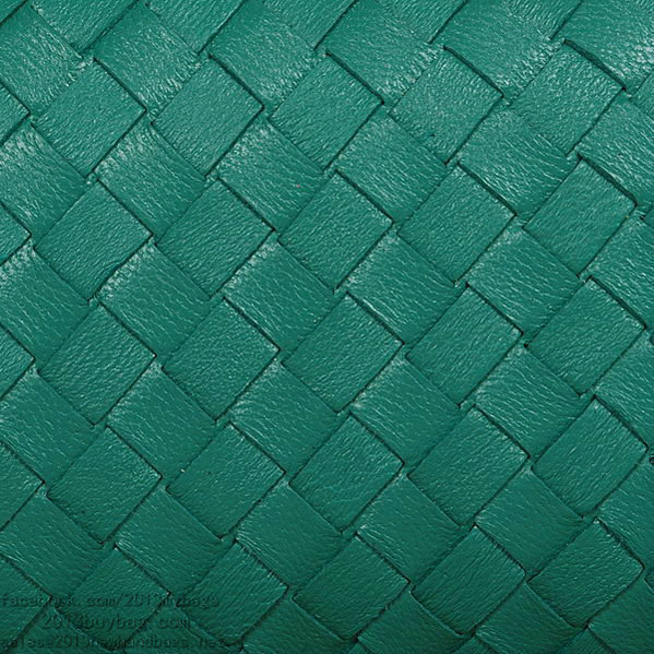 Bottega Veneta intrecciato calf leather clutch 11308 dakr green